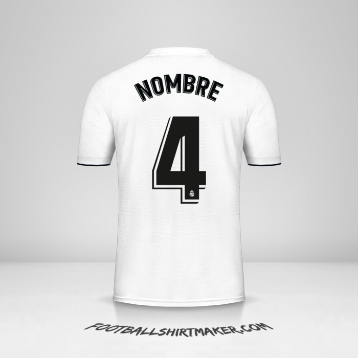 Jersey Real Madrid CF 2018/19 -  nombre - 4