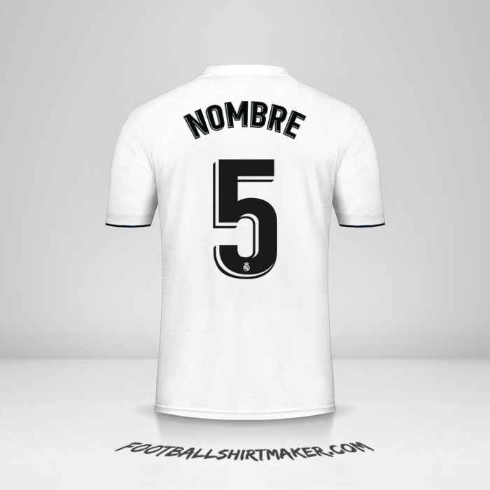 Jersey Real Madrid CF 2018/19 -  nombre - 5