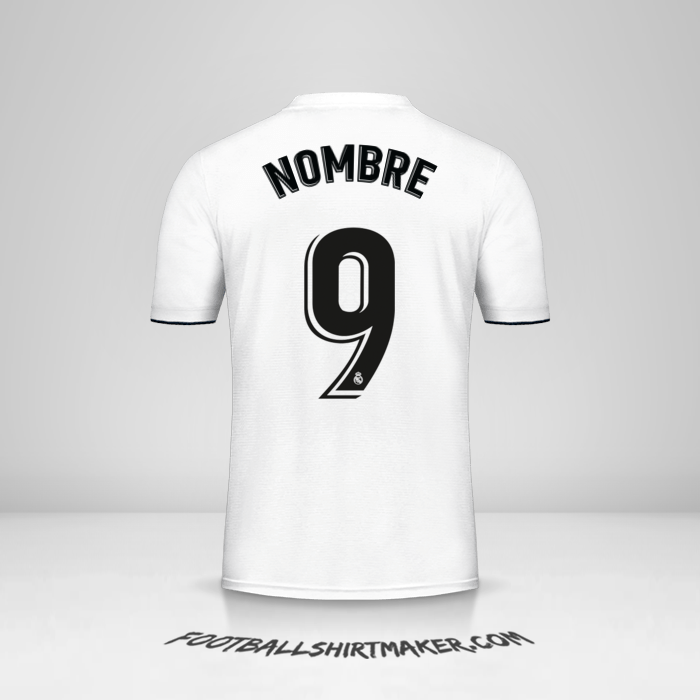 Jersey Real Madrid CF 2018/19 -  nombre - 9