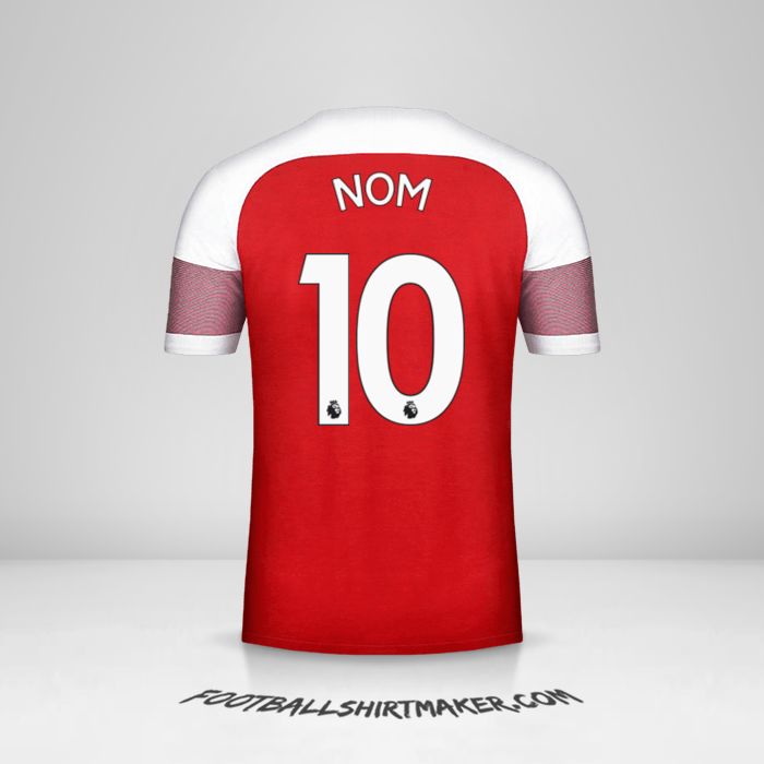 Maillot Arsenal 2018/19 -  nom - 10