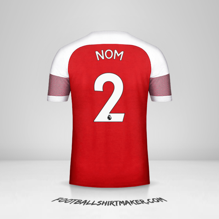 Maillot Arsenal 2018/19 -  nom - 2