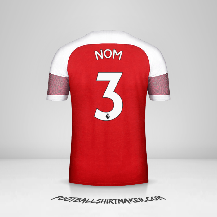 Maillot Arsenal 2018/19 -  nom - 3