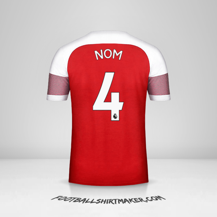 Maillot Arsenal 2018/19 -  nom - 4