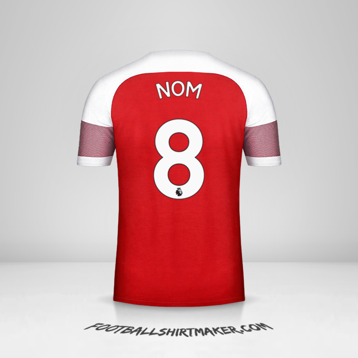Maillot Arsenal 2018/19 -  nom - 8