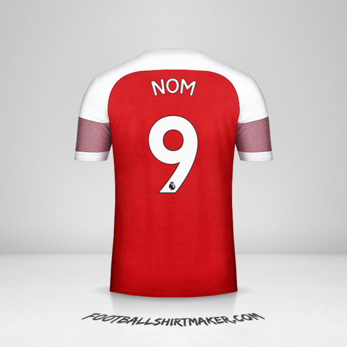 Maillot Arsenal 2018/19 -  nom - 9