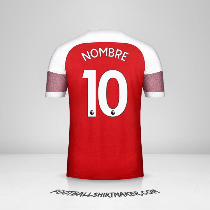 Camiseta Arsenal 2018/19 -  nombre - 10