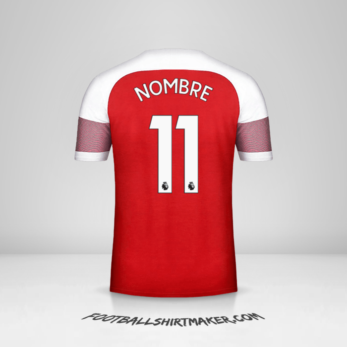 Camiseta Arsenal 2018/19 -  nombre - 11