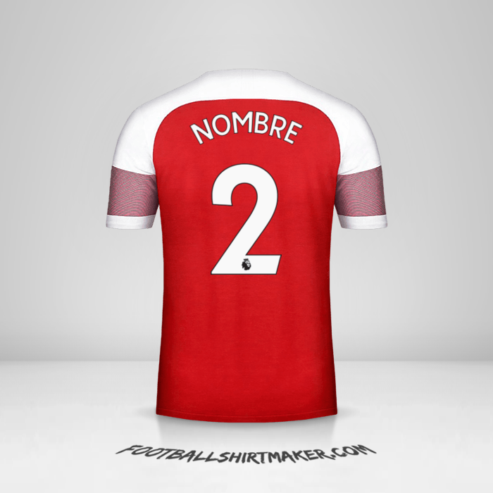 Jersey Arsenal 2018/19 -  nombre - 2