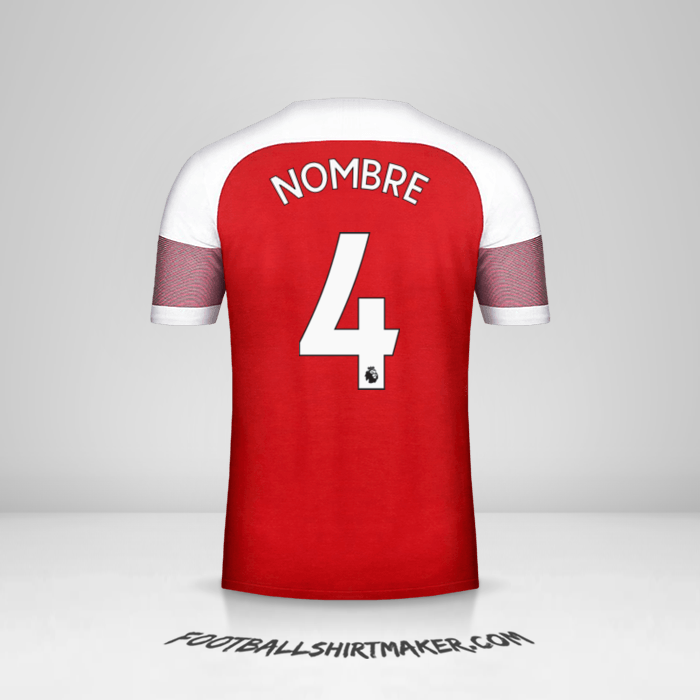 Jersey Arsenal 2018/19 -  nombre - 4
