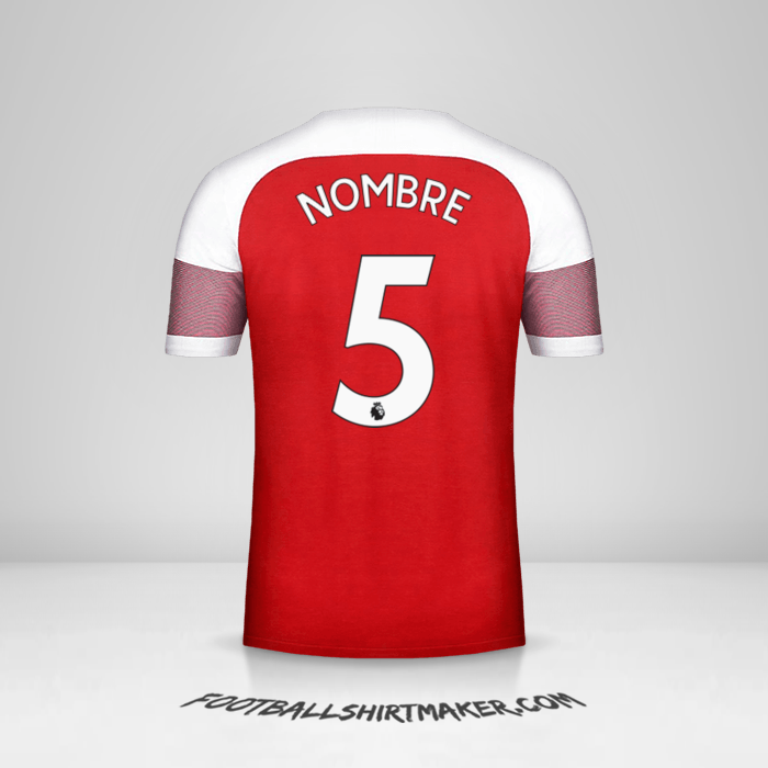 Jersey Arsenal 2018/19 -  nombre - 5