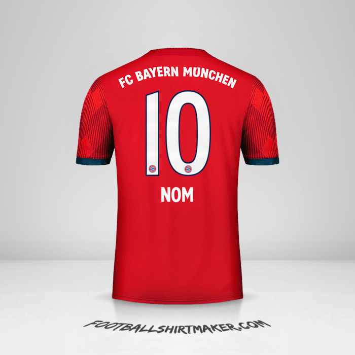 Maillot FC Bayern Munchen 2018/19 -  nom - 10