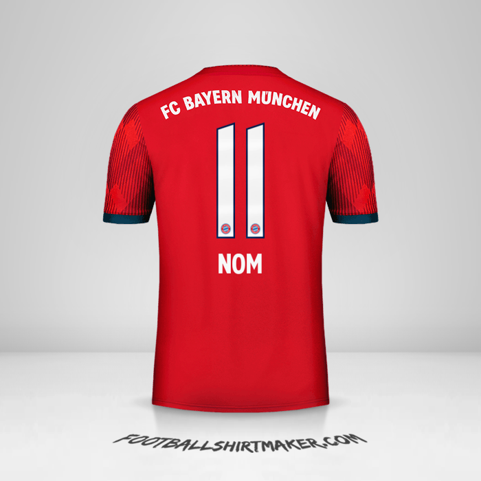 Maillot FC Bayern Munchen 2018/19 -  nom - 11