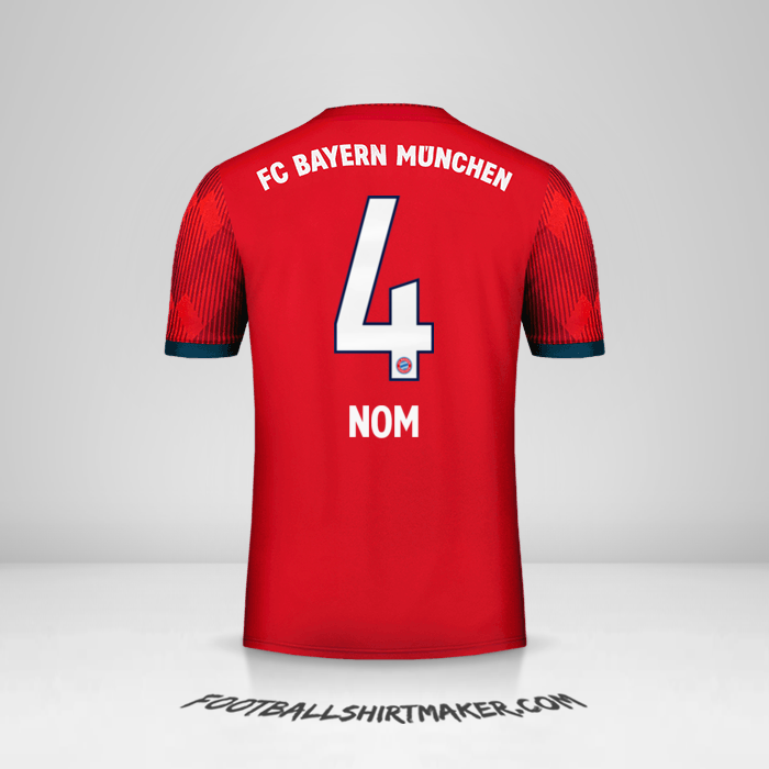 Maillot FC Bayern Munchen 2018/19 -  nom - 4
