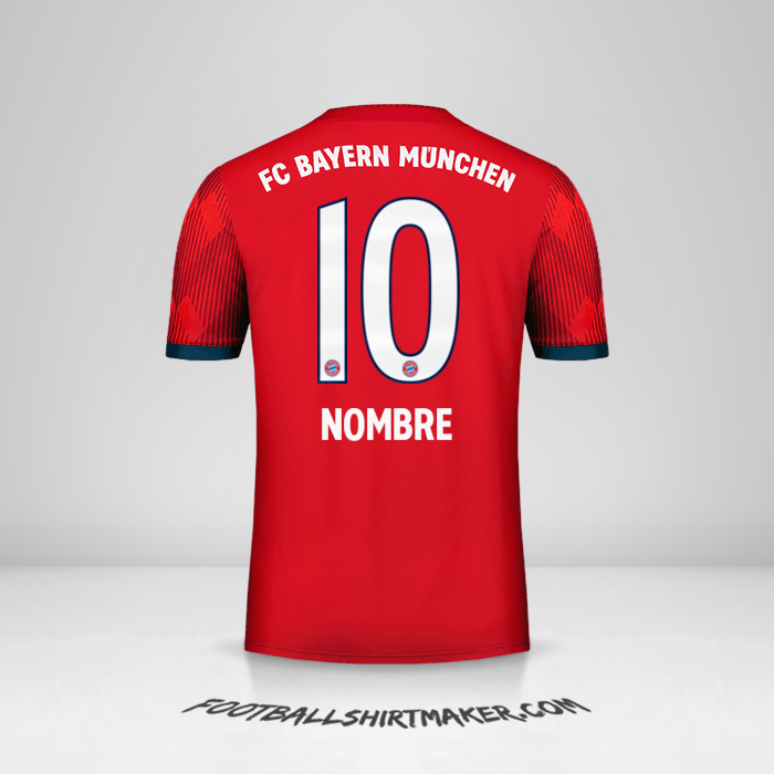 Jersey FC Bayern Munchen 2018/19 -  nombre - 10