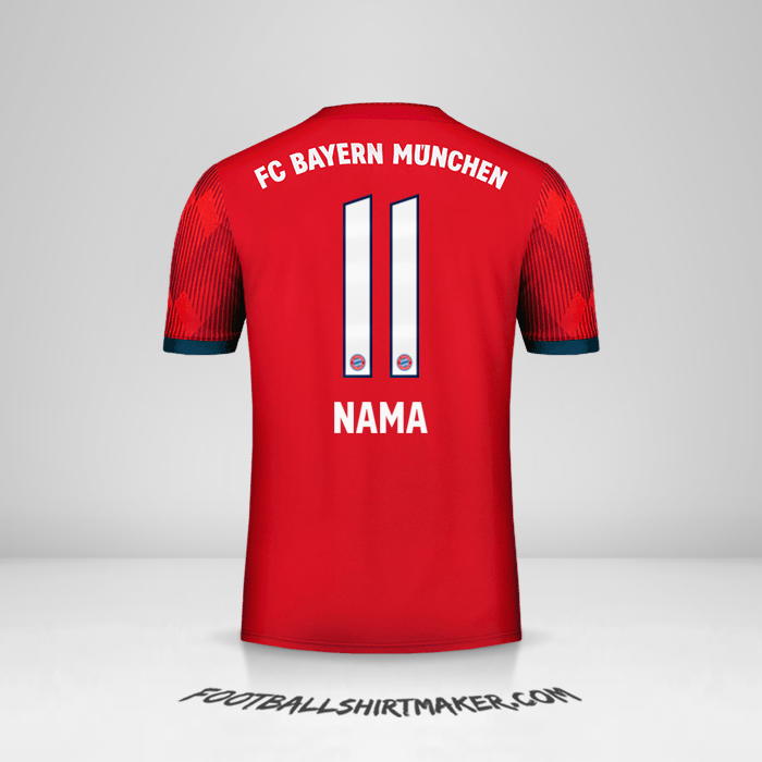 Jersey FC Bayern Munchen 2018/19 -  nama - 11