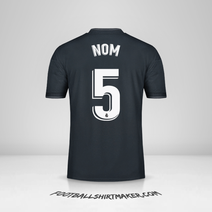Maillot Real Madrid CF 2018/19 Extérieur -  nom - 5
