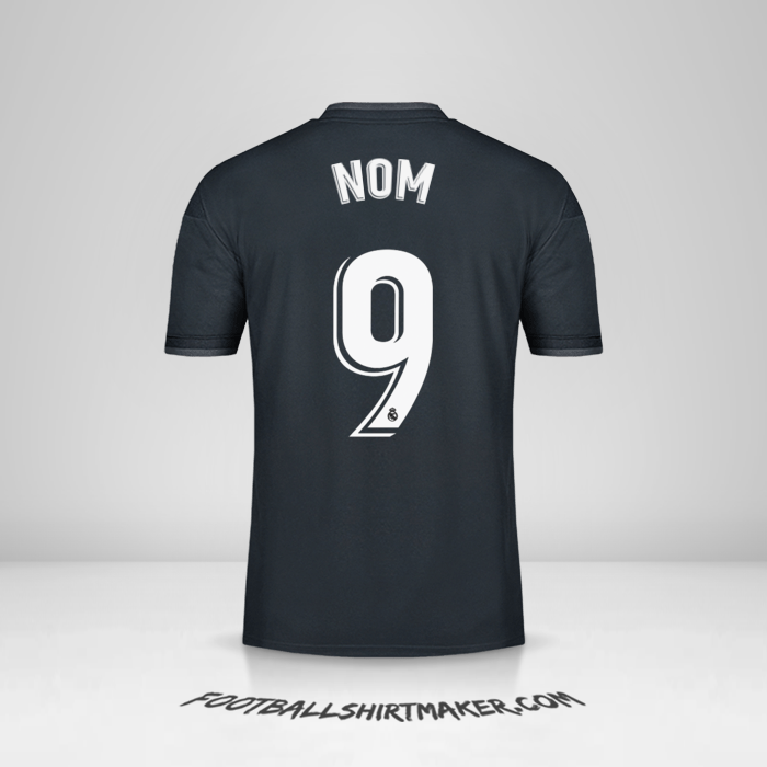 Maillot Real Madrid CF 2018/19 Extérieur -  nom - 9