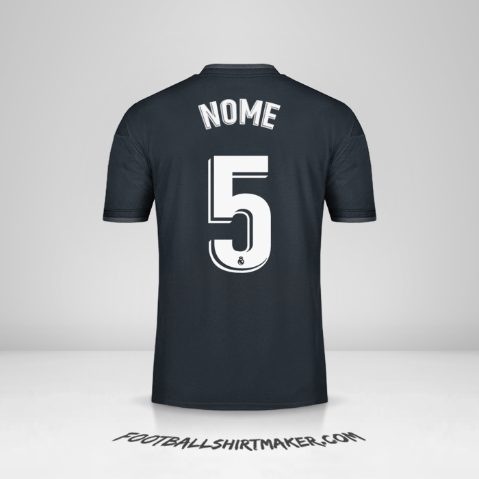 Maglia Real Madrid CF 2018/19 Seconda -  nome - 5