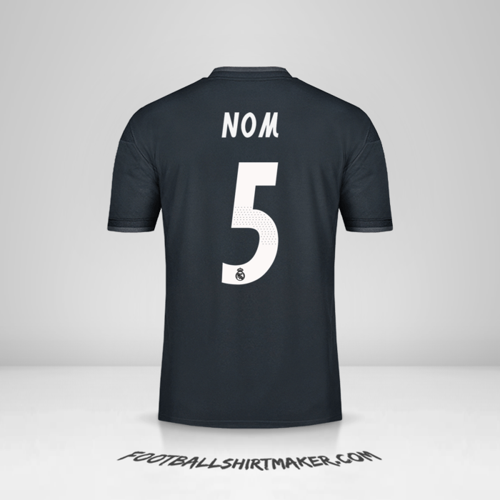 Maillot Real Madrid CF Cup 2018/19 Extérieur -  nom - 5