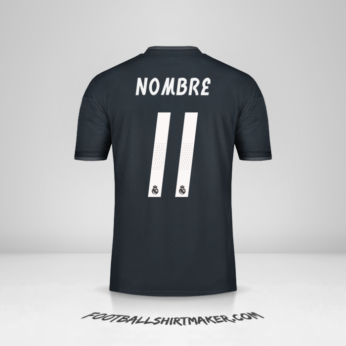 Jersey Real Madrid CF Cup 2018/19 Visita -  nombre - 11