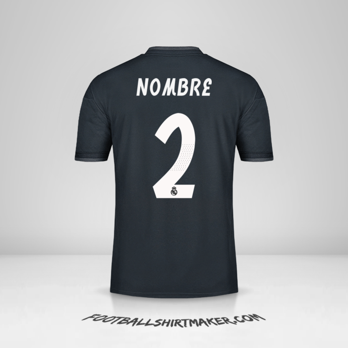 Jersey Real Madrid CF Cup 2018/19 Visita -  nombre - 2