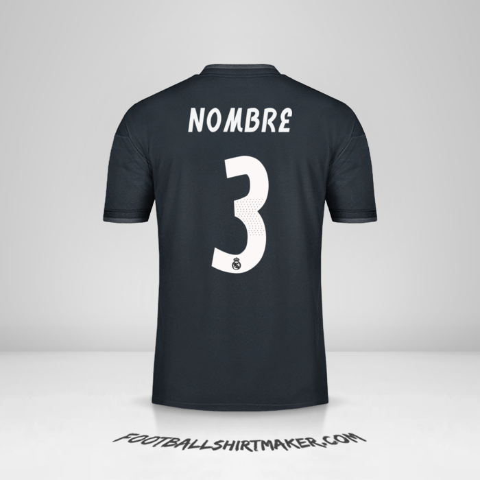 Jersey Real Madrid CF Cup 2018/19 Visita -  nombre - 3