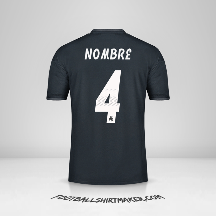 Jersey Real Madrid CF Cup 2018/19 Visita -  nombre - 4