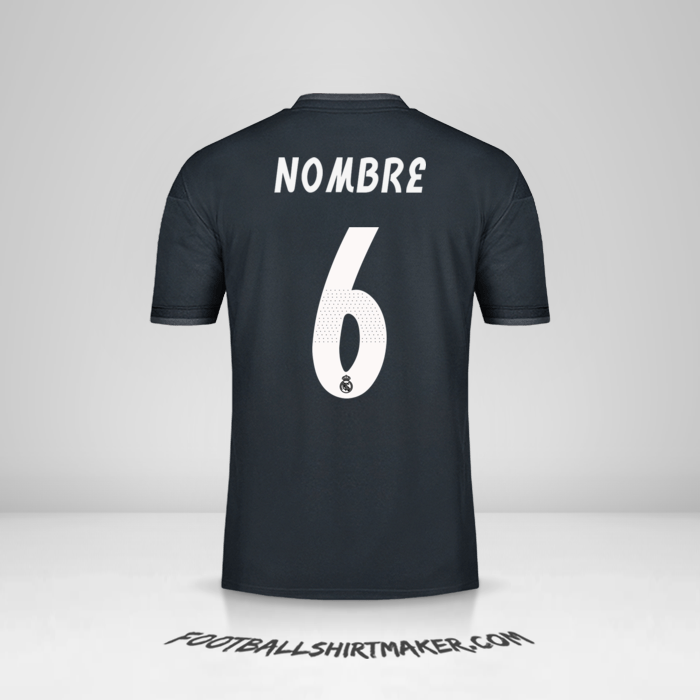 Jersey Real Madrid CF Cup 2018/19 Visita -  nombre - 6