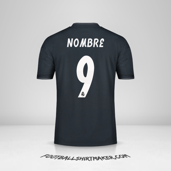 Jersey Real Madrid CF Cup 2018/19 Visita -  nombre - 9