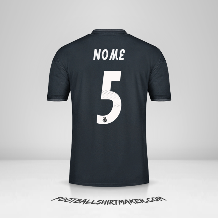 Maglia Real Madrid CF Cup 2018/19 Seconda -  nome - 5