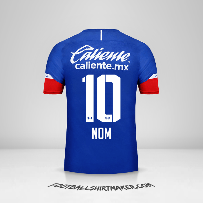 Maillot Cruz Azul 2018/19 -  nom - 10