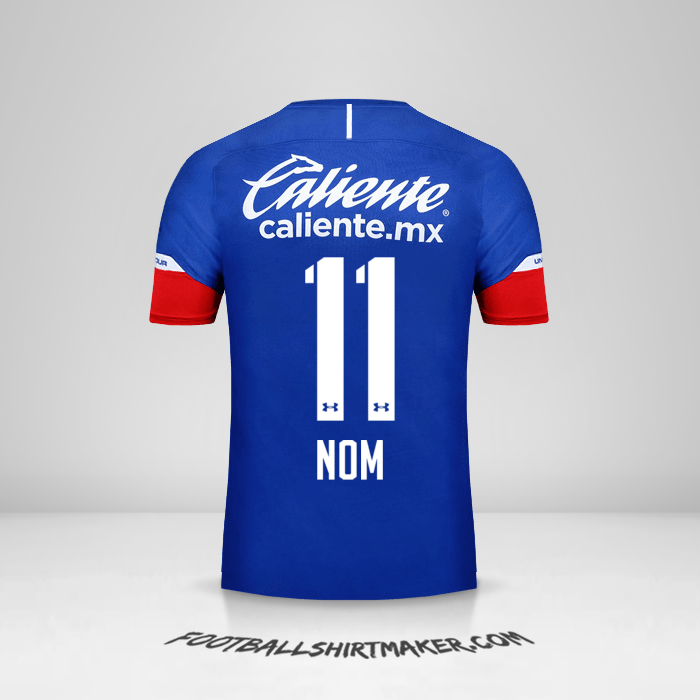 Maillot Cruz Azul 2018/19 -  nom - 11