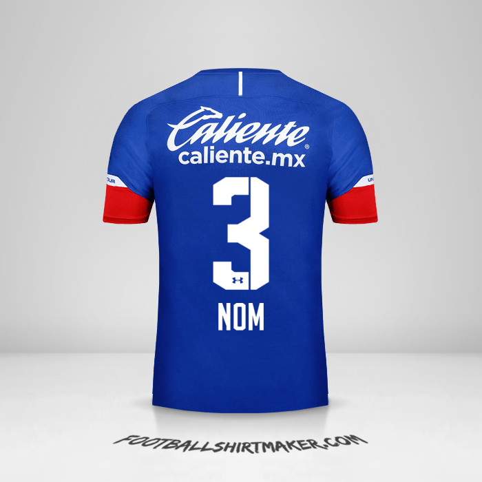Maillot Cruz Azul 2018/19 -  nom - 3