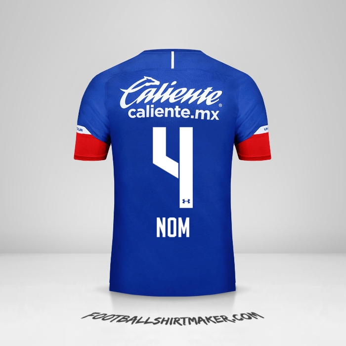 Maillot Cruz Azul 2018/19 -  nom - 4