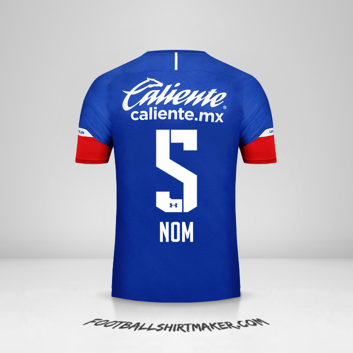 Maillot Cruz Azul 2018/19 -  nom - 5