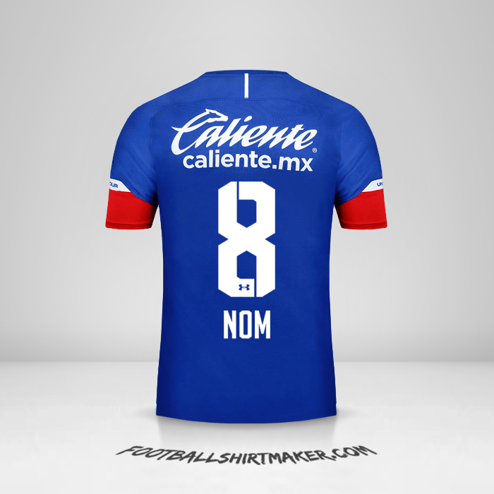 Maillot Cruz Azul 2018/19 -  nom - 8