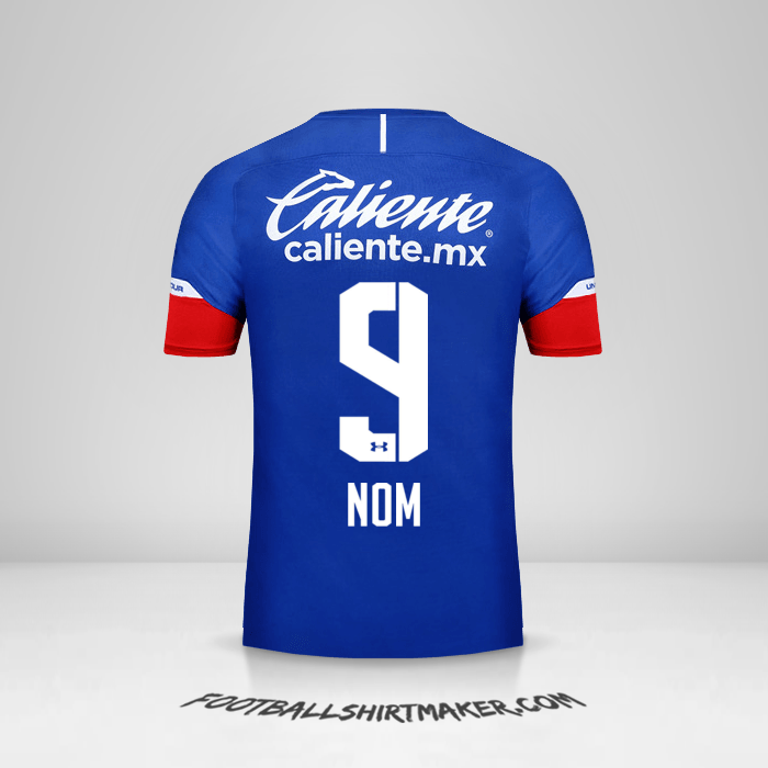 Maillot Cruz Azul 2018/19 -  nom - 9