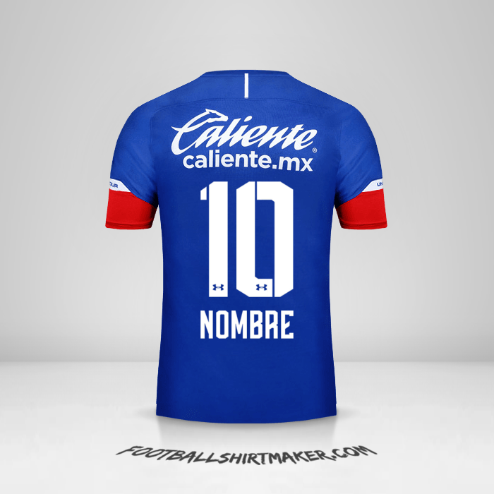 Jersey Cruz Azul 2018/19 -  nombre - 10