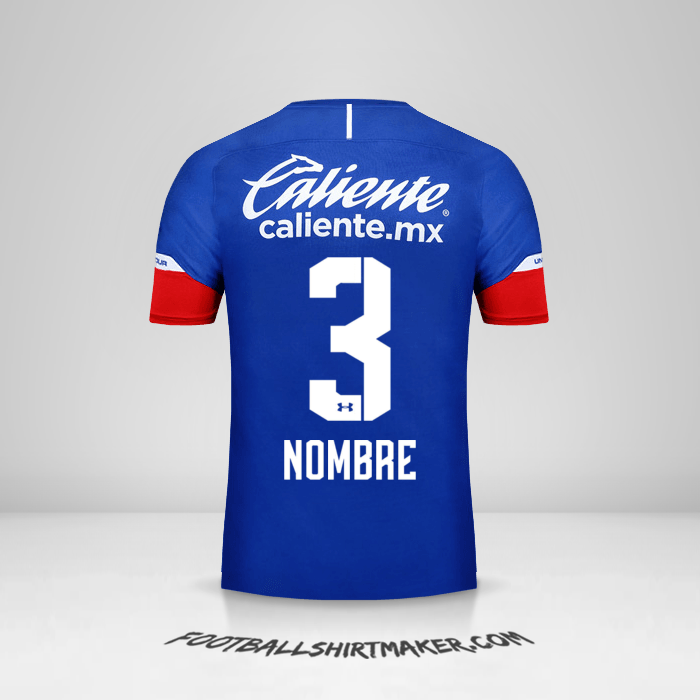 Jersey Cruz Azul 2018/19 -  nombre - 3