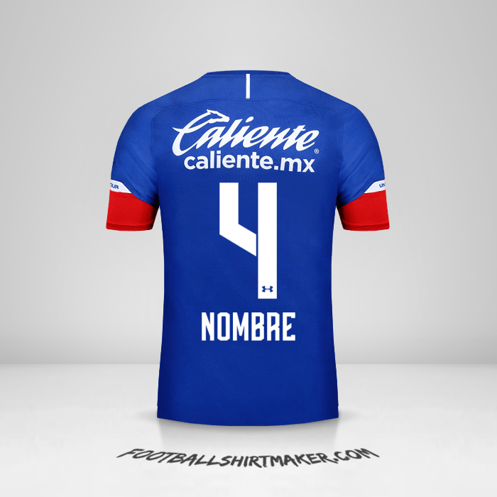 Jersey Cruz Azul 2018/19 -  nombre - 4
