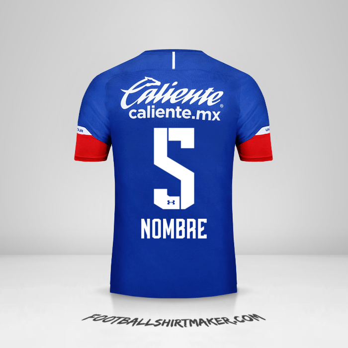 Camiseta Cruz Azul 2018/19 -  nombre - 5