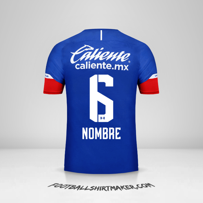 Jersey Cruz Azul 2018/19 -  nombre - 6