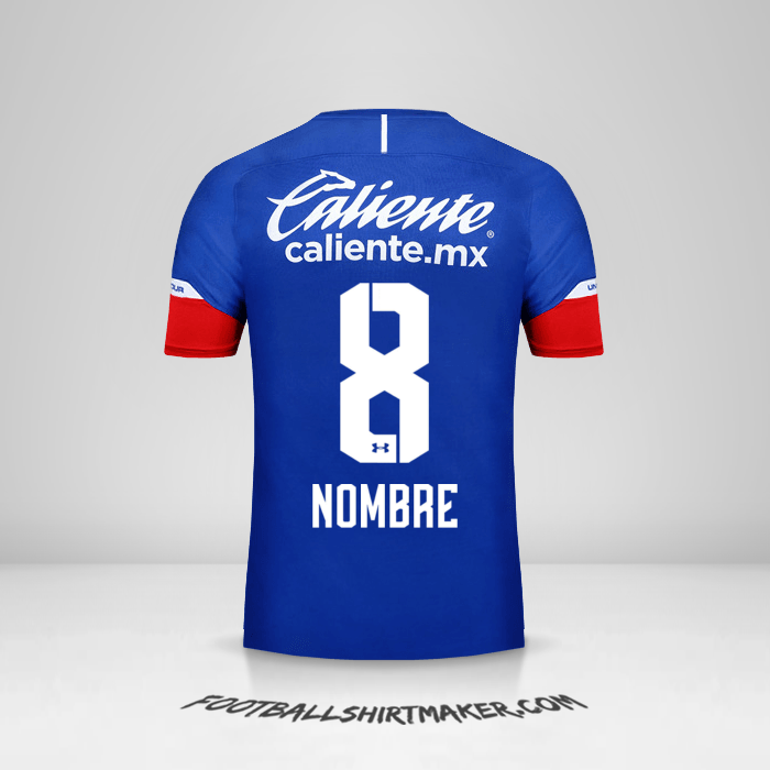 Camiseta Cruz Azul 2018/19 -  nombre - 8