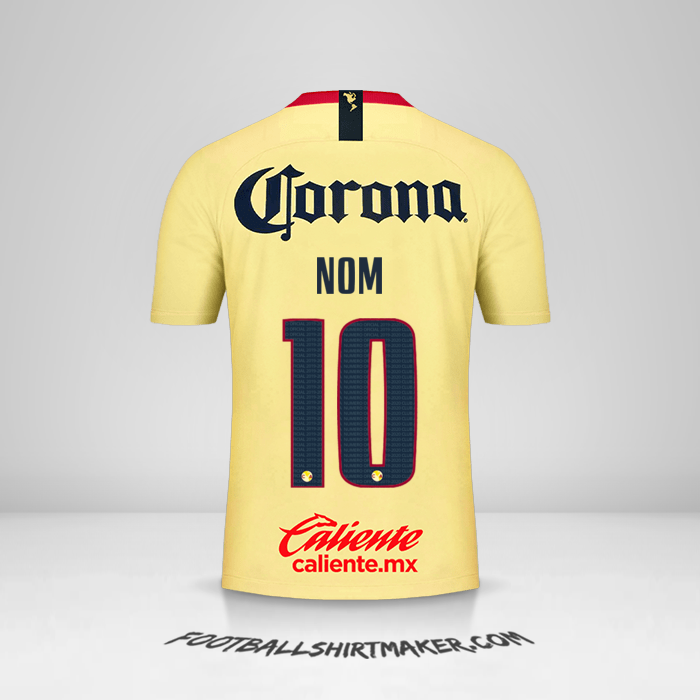 Maillot Club America 2018/19 -  nom - 10