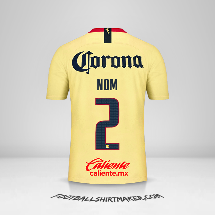 Maillot Club America 2018/19 -  nom - 2