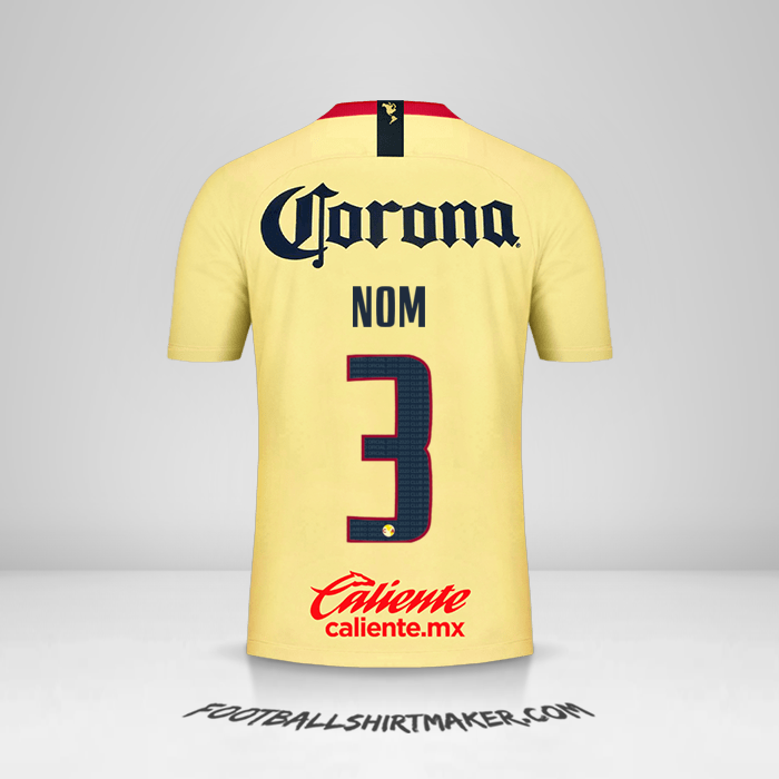 Maillot Club America 2018/19 -  nom - 3
