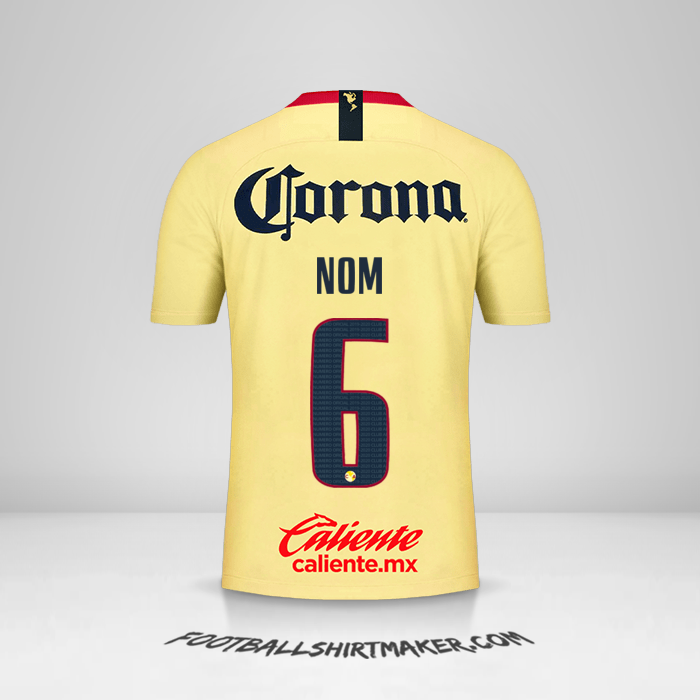 Maillot Club America 2018/19 -  nom - 6