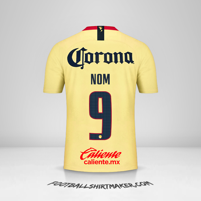 Maillot Club America 2018/19 -  nom - 9