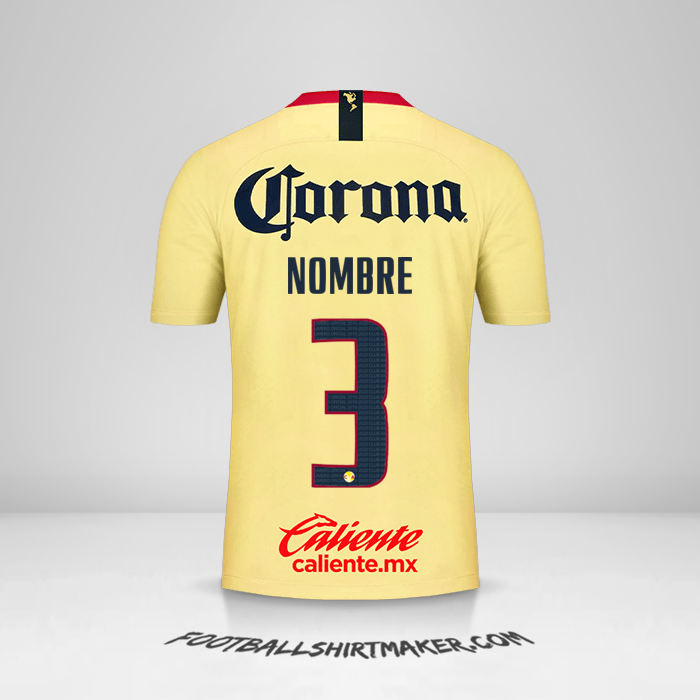 Jersey Club America 2018/19 -  nombre - 3
