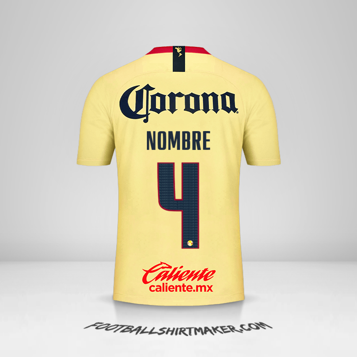 Jersey Club America 2018/19 -  nombre - 4